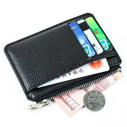 Multi-card Slot Zipper Card Holder Large Capacity Ultra-thin Coin Purse(Sky Blue) - Card & Passport Bags by Pieru | Online Shopping UK | buy2fix