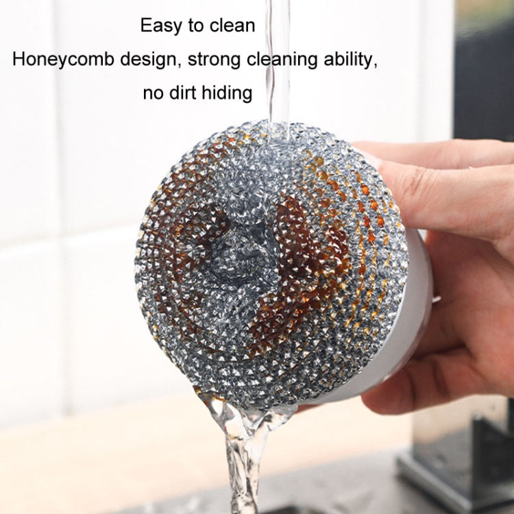 Kitchen Press Stain Removal Brush With Soap Dispenser Descaling Cleaning Pot Brush(Grey) - Cleaning Tools by buy2fix | Online Shopping UK | buy2fix