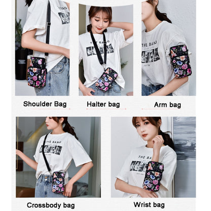 Printed Crossbody Mobile Phone Bag Mini Wallet With Arm Band, Style: Square Dot - Single-shoulder Bags by buy2fix | Online Shopping UK | buy2fix