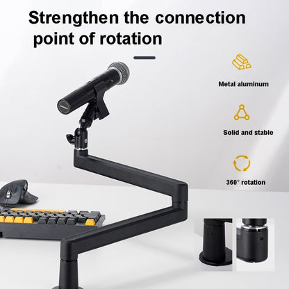 Microphone Stand Desk Mount 360 Degree Adjustable Cantilever Holder - Stand by buy2fix | Online Shopping UK | buy2fix