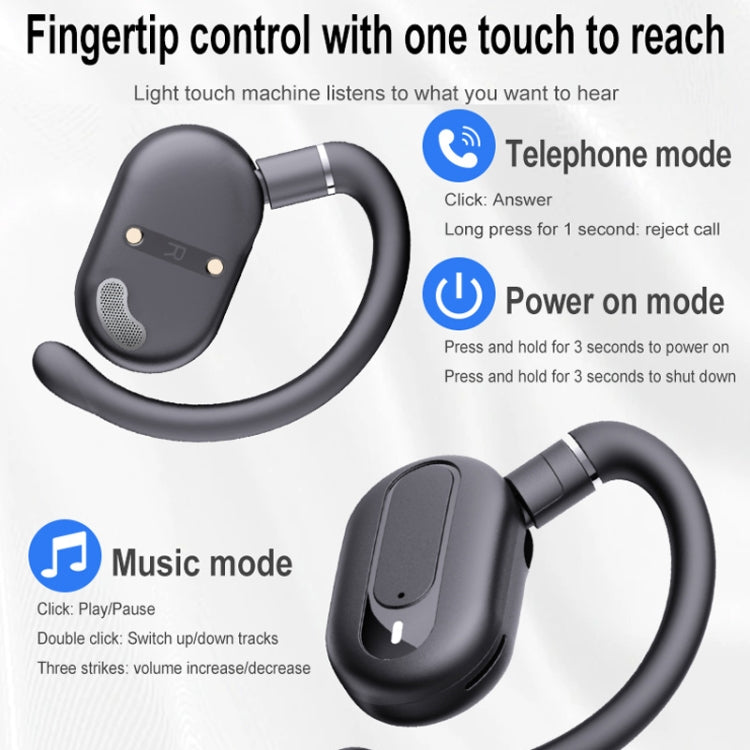 Hanger Type Stereo Outside Sound Bluetooth Earphones With Charging Bin(Purple) - Bluetooth Earphone by buy2fix | Online Shopping UK | buy2fix