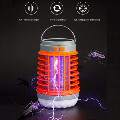 E-SMARTER W890-1 Solar LED Electric Shock Mosquito Light Outdoor USB Rechargeable Lighting Mosquito Trap(Blue) - Repellents by E-SMARTER | Online Shopping UK | buy2fix