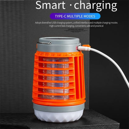 E-SMARTER W890-1 Solar LED Electric Shock Mosquito Light Outdoor USB Rechargeable Lighting Mosquito Trap(Blue) - Repellents by E-SMARTER | Online Shopping UK | buy2fix