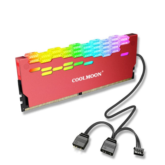 COOLMOON RA-2 Heatsink Cooler ARGB Colorful Flashing Memory Bank Cooling Radiator For PC Desktop Computer Accessories(Red) - Fan Cooling by COOLMOON | Online Shopping UK | buy2fix