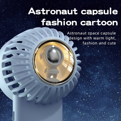 Outdoor Handheld Ice Air Conditioning Fan Astronaut Night Light Semiconductor Cooling Fan(Light Blue) - Electric Fans by buy2fix | Online Shopping UK | buy2fix