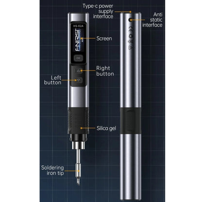 FNIRSI Portable Constant Temperature Soldering Iron Set, Model: HS-02B Standard K - Soldering Iron Set by FNIRSI | Online Shopping UK | buy2fix