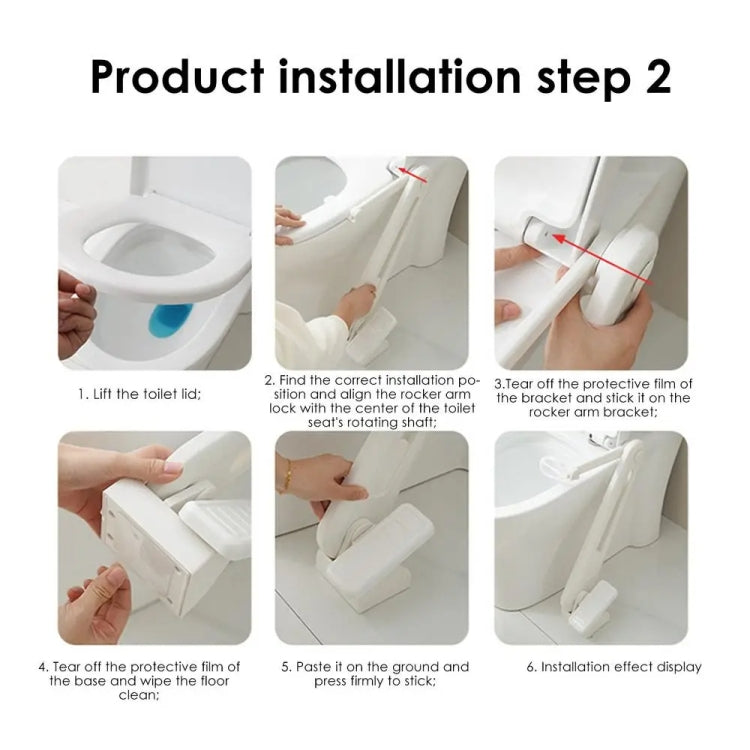 Foot Pedal Toilet Lid Lifter Touch Free Anti-dirty Toilet Seat Lifter Fits Most Toilets - Toilet Accessories by buy2fix | Online Shopping UK | buy2fix