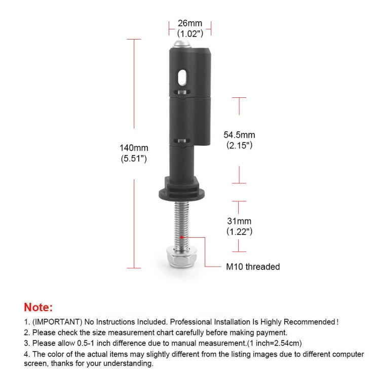 Lockable Anti-Theft Security Mounting Pin Set For MaxTrax MKII(Black) - Others by buy2fix | Online Shopping UK | buy2fix