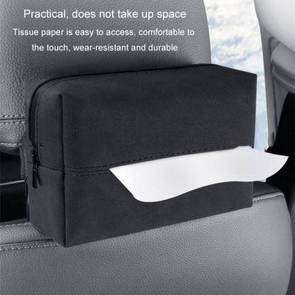Car Armrest Box Tissue Box Car Sun Visor Seat Back Hanging Tissue Storage Bag(Brown) - Tissue Boxes by buy2fix | Online Shopping UK | buy2fix