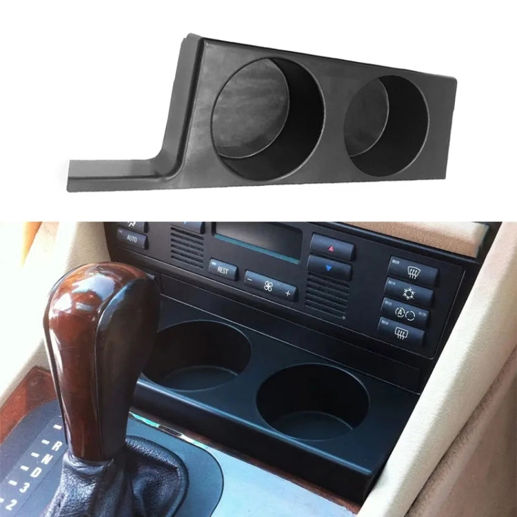 For BMW 5 Series E39/528i/530i/M5 Left-hand Drive Car Central Control Cup Holder, Color: Carbon Grain With Groove - Car Drink Holders by buy2fix | Online Shopping UK | buy2fix