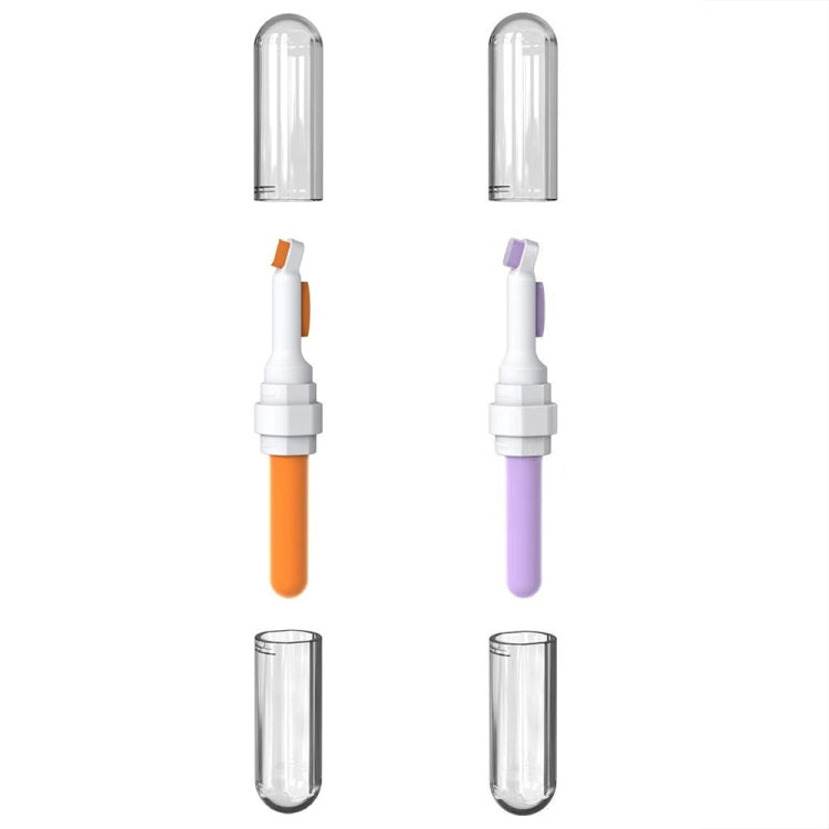 2pcs 3-in-1 Multi-purpose Bluetooth Earphone Cleaning Pen Keyboard Cleaning Brush(Orange) - Other Accessories by buy2fix | Online Shopping UK | buy2fix