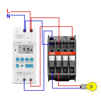 SINOTIMER TM919H-3 24V 16A DIN Rail 4 Pins Voltage Output Digital Switch Timer Automatic Cycle Timing Controller - Switch by SINOTIMER | Online Shopping UK | buy2fix