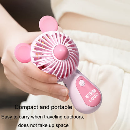 Cute Cartoon Handheld Small Fan Mini Portable USB Charging Fan, Size: Deer(Pink) - Electric Fans by buy2fix | Online Shopping UK | buy2fix