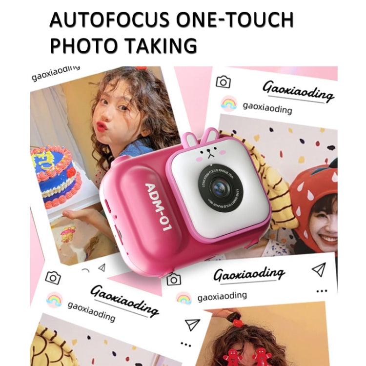 2.4 Inch IPS Screen 48MP Dual Lens Kids Digital Camera Mini Video Camera With 32G TF Card Pink Bunny - Children Cameras by buy2fix | Online Shopping UK | buy2fix