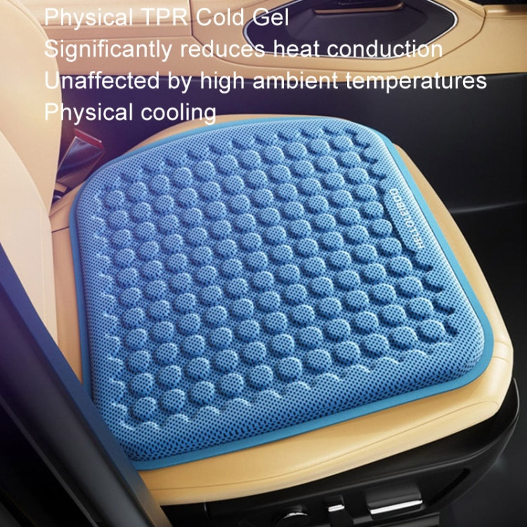 HELLOLEIBOO Car Gel Ice Cushion Four Seasons Universal Breathable Seat Cushion, Color: Cushion+Backrest Double Layer Black - Seat Accessories by HELLOLEIBOO | Online Shopping UK | buy2fix