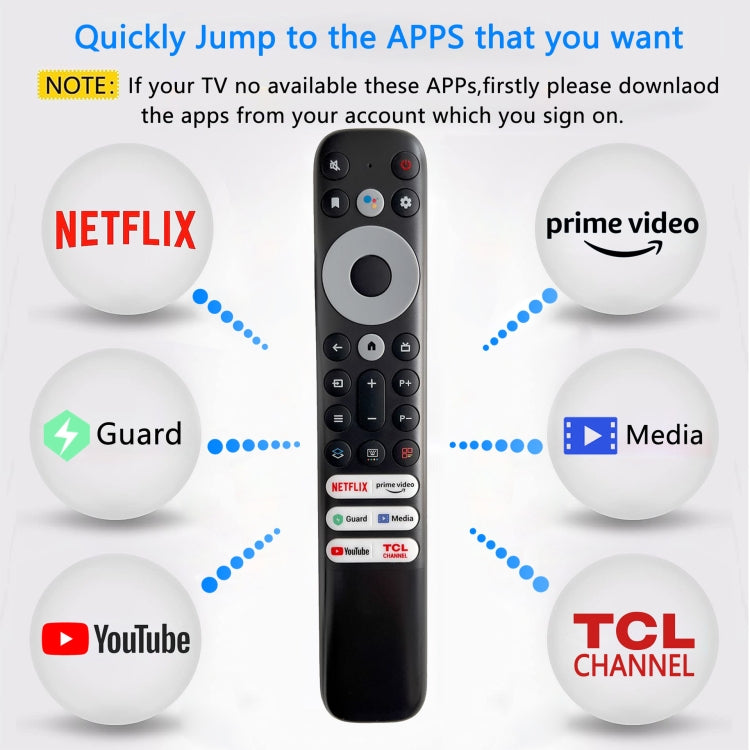 For TCL FMR1 Infrared Smart TV Remote Control - TV by buy2fix | Online Shopping UK | buy2fix