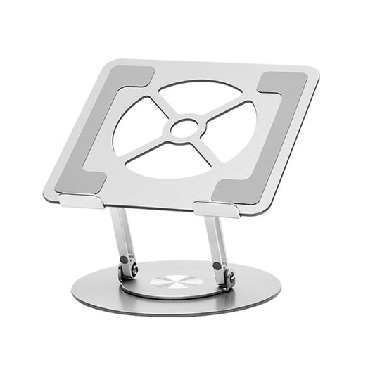 Aluminum Alloy Laptop Stand Notebook Riser with 360 Degree Rotating Base,(Silver) - Laptop Stand by buy2fix | Online Shopping UK | buy2fix