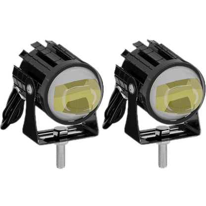 1pair 12V-85V Motorcycle Headlights Dual-color Automotive LED Working Headlights, Color: White + White Light With Flashing - Work Lights by buy2fix | Online Shopping UK | buy2fix