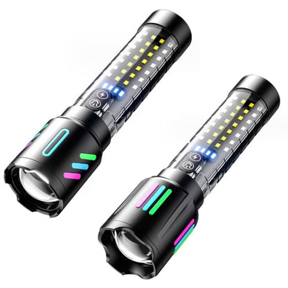 Type-C Rechargeable Outdoor Zoom Strong Laser Flashlight(519) - LED Flashlight by buy2fix | Online Shopping UK | buy2fix