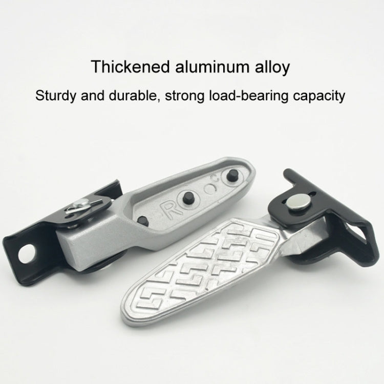 Electric Motorcycle Folding Foot Pegs Modification Pedal Pad Footrests, Style: All Aluminum - Others by buy2fix | Online Shopping UK | buy2fix