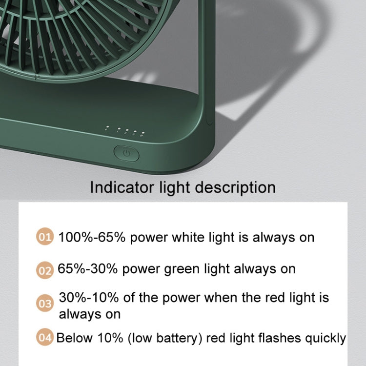 JisuLife FA19 4000mAh Wireless Rechargeable Desktop Mini Fan Silent Portable Fan(White) - Electric Fans by buy2fix | Online Shopping UK | buy2fix