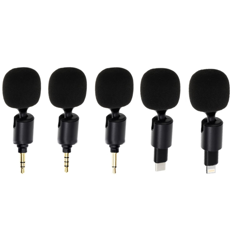 Mobile Phone Live Broadcast Microphone, Style: 3.5 Straight Head 3-section Plug (Sponge Cover) - Microphone by buy2fix | Online Shopping UK | buy2fix