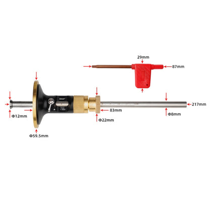 Ganwei 0.2mm Precision European Scriber Marking Gauge Parallel Line Drawing Woodworking Tool(Rolling Blade) - Measuring Tools by Ganwei | Online Shopping UK | buy2fix