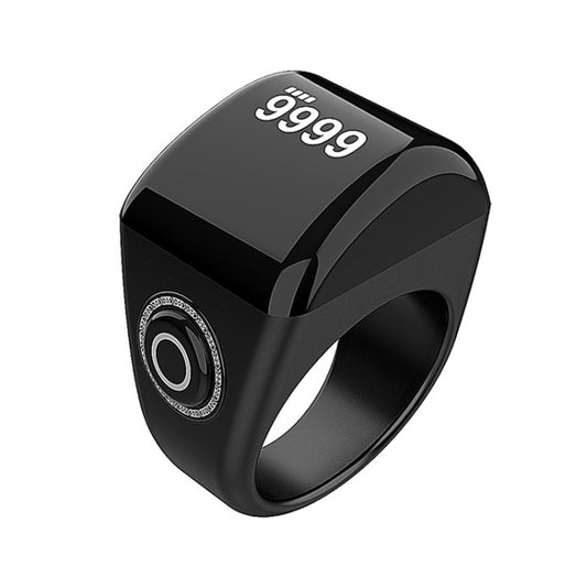 Equantu Smart Bluetooth Finger Counter Muslim Prayer Time Reminder Ring, Style: Black 22mm - Smart Rings / Smart Telephones by Equantu | Online Shopping UK | buy2fix