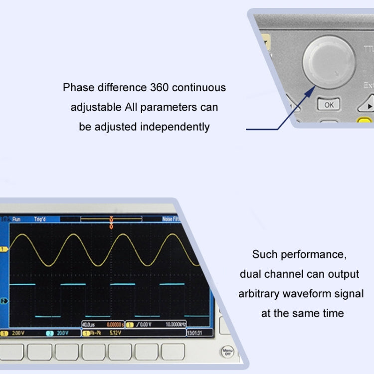 JUNTEK Programmable Dual-Channel DDS Function Arbitrary Waveform Signal Generator, Frequency: 30MHz(US Plug) - Other Tester Tool by buy2fix | Online Shopping UK | buy2fix