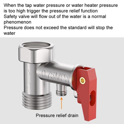 0.9MPa Pressure Relief Valve For Electric Water Heater Pressure Reducing Exhaust Valve Household Check Valve - Water Heaters & Accessories by buy2fix | Online Shopping UK | buy2fix