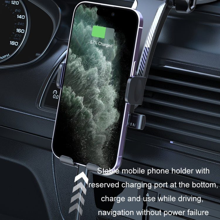 Car Suction Cup Dashboard Automatic Lock Mobile Phone Holder, Style: Glossy Waterfall Base - Car Holders by buy2fix | Online Shopping UK | buy2fix