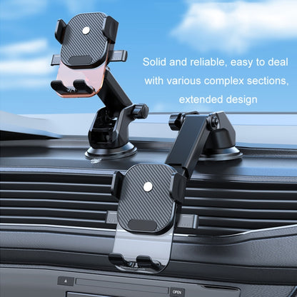 Car Suction Cup Dashboard Automatic Lock Mobile Phone Holder, Style: Orange Air Outlet - Car Holders by buy2fix | Online Shopping UK | buy2fix