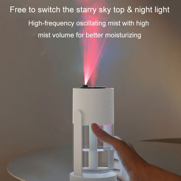 280ml Star Projection Light Humidifier USB Car Diffuser Humidifier Household Hydrating Atomizer, Color: Rotating White - Air Purifiers & Accessories by buy2fix | Online Shopping UK | buy2fix