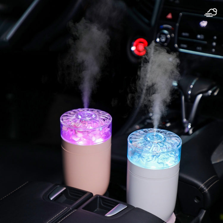 230ml Flower Air Humidifier USB Home Car Aroma Humidifier With Colorful Ambient Light(White) - Air Purifiers & Accessories by buy2fix | Online Shopping UK | buy2fix