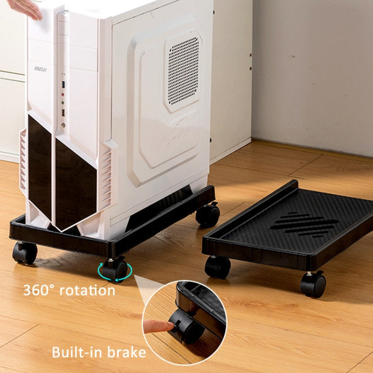 Computer Host Bracket Desktop Chassis Mobile Tray Base Heightening Rack with Pulley, Spec: Straight Wheel - Host Bracket by buy2fix | Online Shopping UK | buy2fix