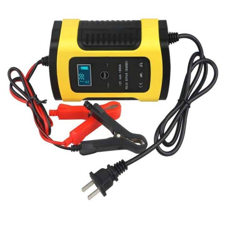 Anhtczyx 12V 6A  4Ah-100Ah Motorcycle Car Pulse Repair Charger With LCD Display(US Plug) - Battery Charger by Anhtczyx | Online Shopping UK | buy2fix