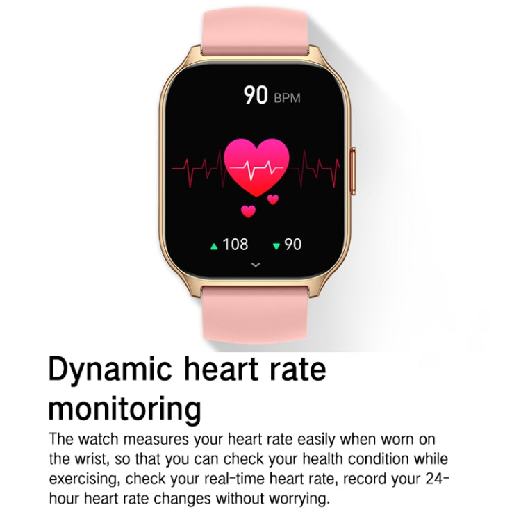 Blood Oxygen / Sleep / Heart Rate Health Monitoring Smart Watch Square Sports Watch(Pink) - Smart Watches by buy2fix | Online Shopping UK | buy2fix