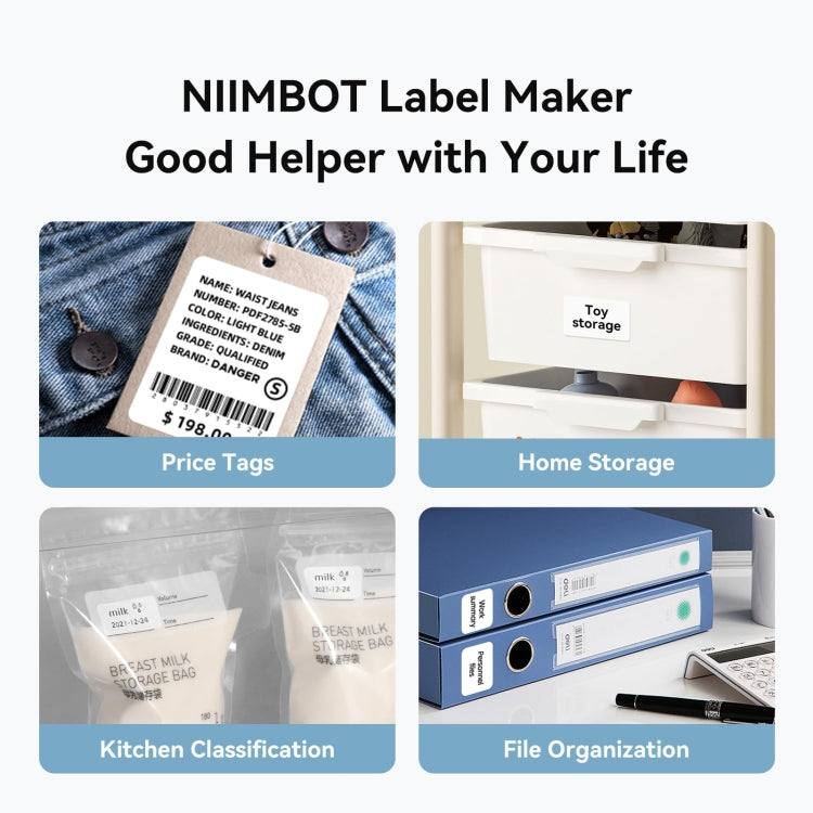 NIIMBOT Portable Bluetooth Sticker Label Thermal Printer(Light Sand English) - Printer by NIIMBOT | Online Shopping UK | buy2fix