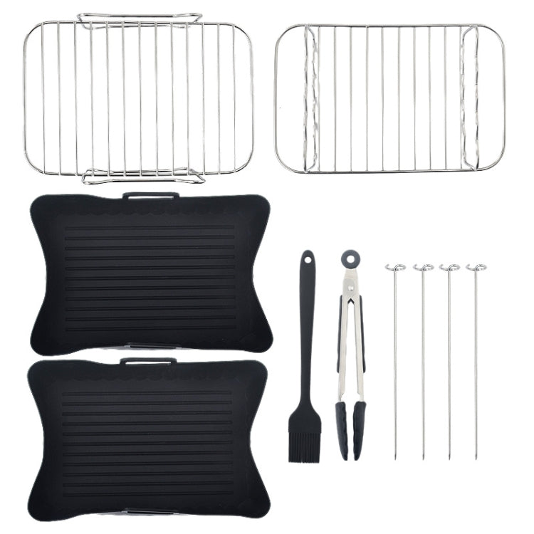 10pcs /Set Air Fryer Baking Accessories Set Kitchen Oven Accessories - Kitchen Machine Accessories & Parts by buy2fix | Online Shopping UK | buy2fix