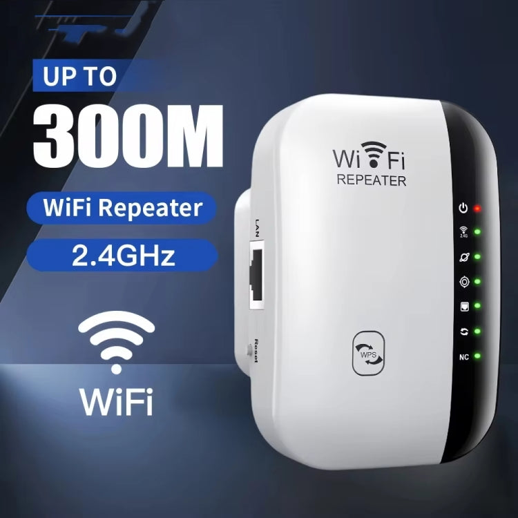 300Mbps Wireless WIFI Repeater 2.4G Route Signal Amplifier 7 Lights Version, Spec: EU Plug - Broadband Amplifiers by buy2fix | Online Shopping UK | buy2fix