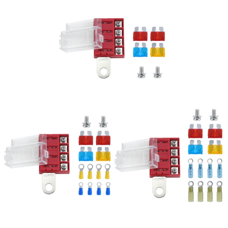 4-way RV Yacht Ignition Protection Battery Terminal Fuse Block, Specification: Two - Fuse by buy2fix | Online Shopping UK | buy2fix