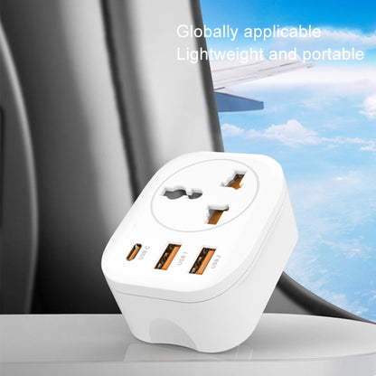 Universal Converter Plug 2USB+Type-C Smart Converter Socket EU Plug(White) - Plug Adaptor by buy2fix | Online Shopping UK | buy2fix