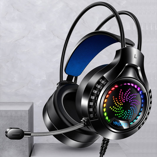 YINDIAO Q7 Colorful Light Computer Wired Headset USB Gaming Headset USB7.1 Sound Card Black - Multimedia Headset by YINDIAO | Online Shopping UK | buy2fix