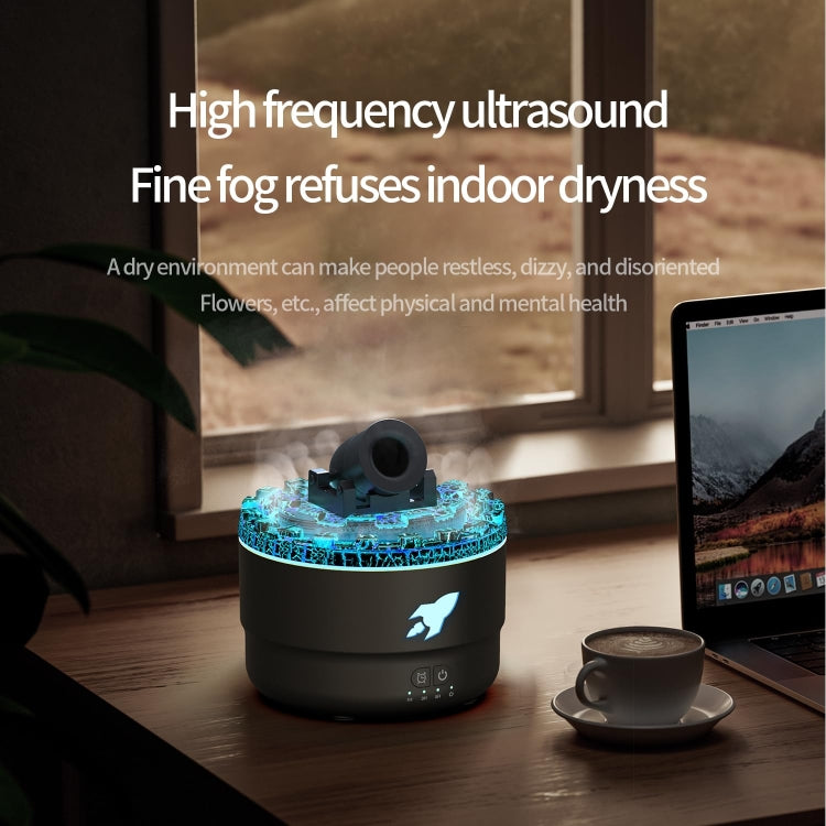 Turret Shape Aromatherapy Humidifier With 3-speed Timer 7-color Atmosphere Light USB Plug White - Air Purifiers & Accessories by buy2fix | Online Shopping UK | buy2fix