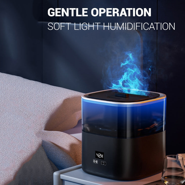 JSQ-58 1.1L large Capacity Digital Display Flame Atomization Humidifier, Color: Rose Gold(UK Plug) - Air Purifiers & Accessories by buy2fix | Online Shopping UK | buy2fix