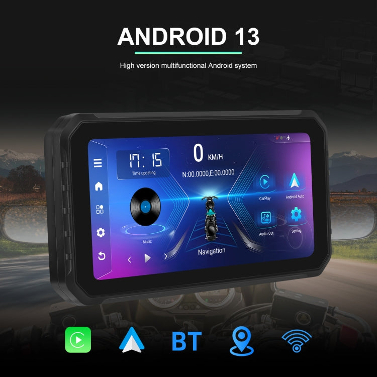 6.2 Inch Screen For Motorcycles Without Rear View Supports Carplay / Android Auto / GPS / Bluetooth 2+32G - Electrical Instruments by buy2fix | Online Shopping UK | buy2fix