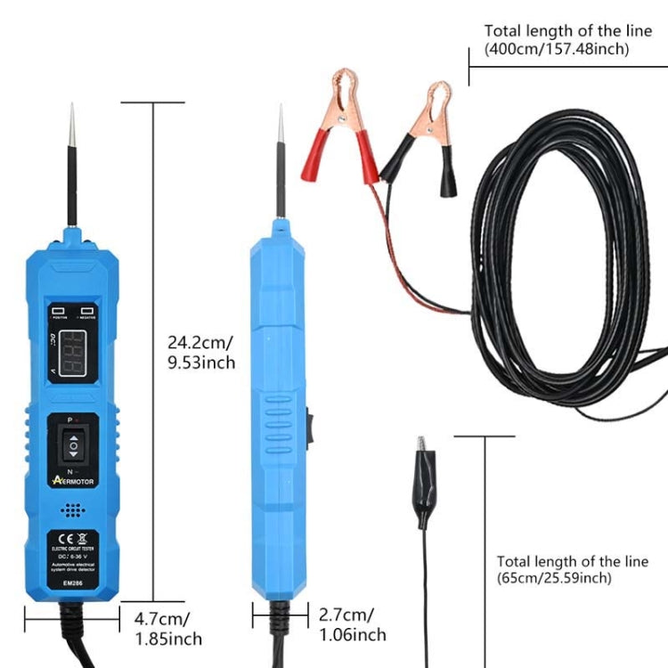 EM286 Multifunctional Car Circuit Electrical System Driving Test Pen, Style: Red 4m - Electronic Test by buy2fix | Online Shopping UK | buy2fix