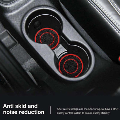 2pcs / Set Universal Car Center Control Anti-Slip Dustproof Coasters(Blue Line) - Car Anti-Slip Mats by buy2fix | Online Shopping UK | buy2fix