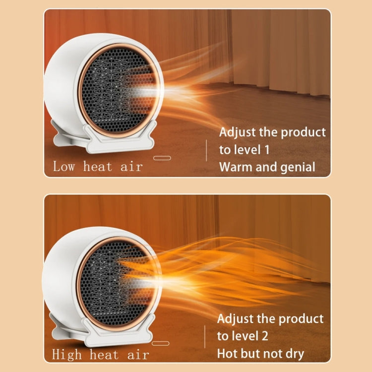 1800W Desktop High-power Two-speed Heater Household Fast Heating Heater, Spec: UK Plug(White) - Electric Heaters by buy2fix | Online Shopping UK | buy2fix