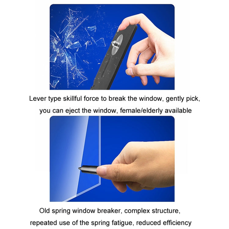 Car Window Breaking Safety Card Emergency Life-Saving Hammer(8.5x5.5cm) - Emergency Hammer by buy2fix | Online Shopping UK | buy2fix